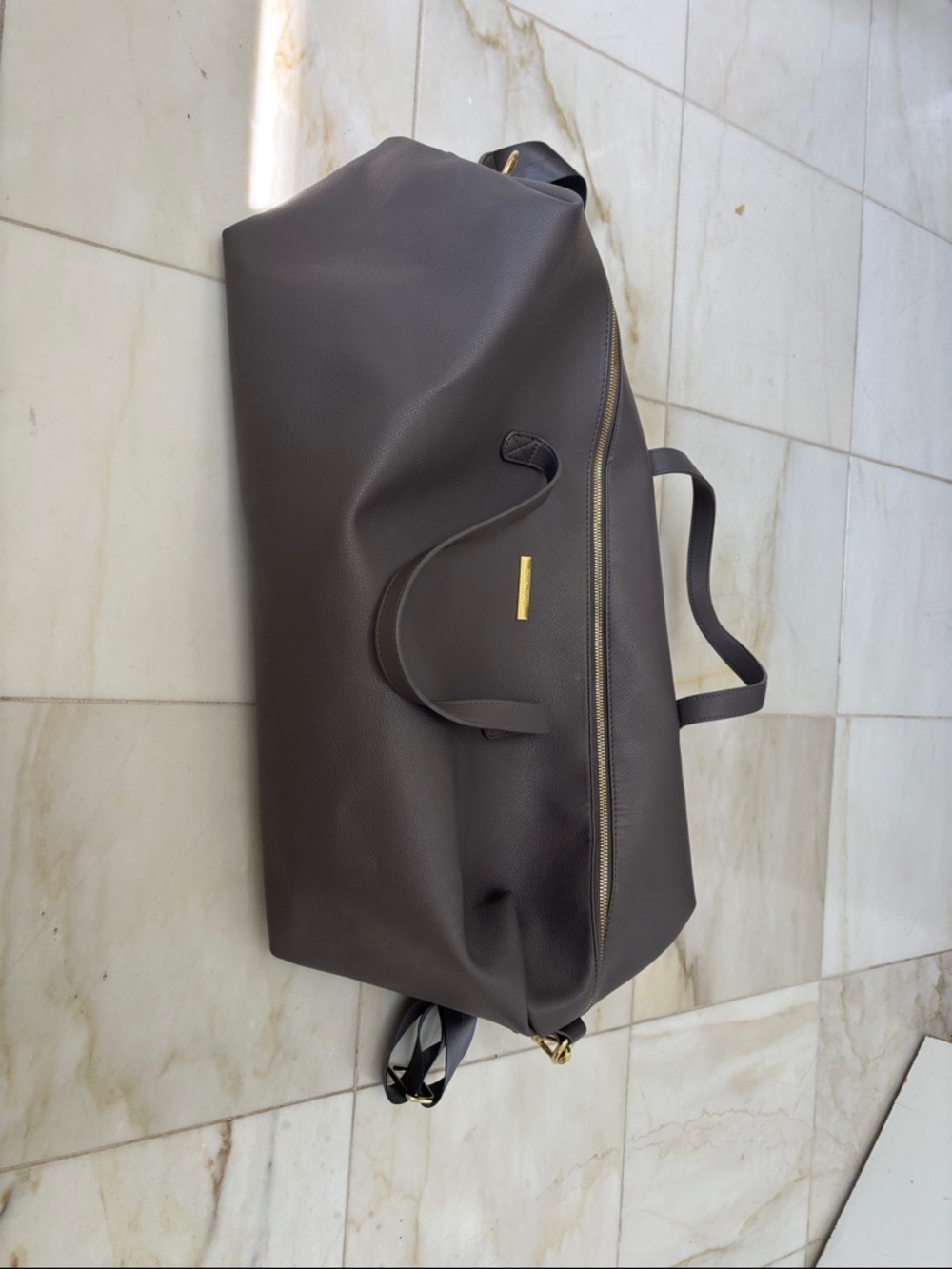 Katie Lofton Weekender Duffel Bag - Dark Taupe
